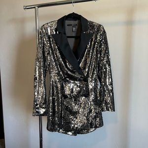 JAYGODFREY Sequin Blazer Romper